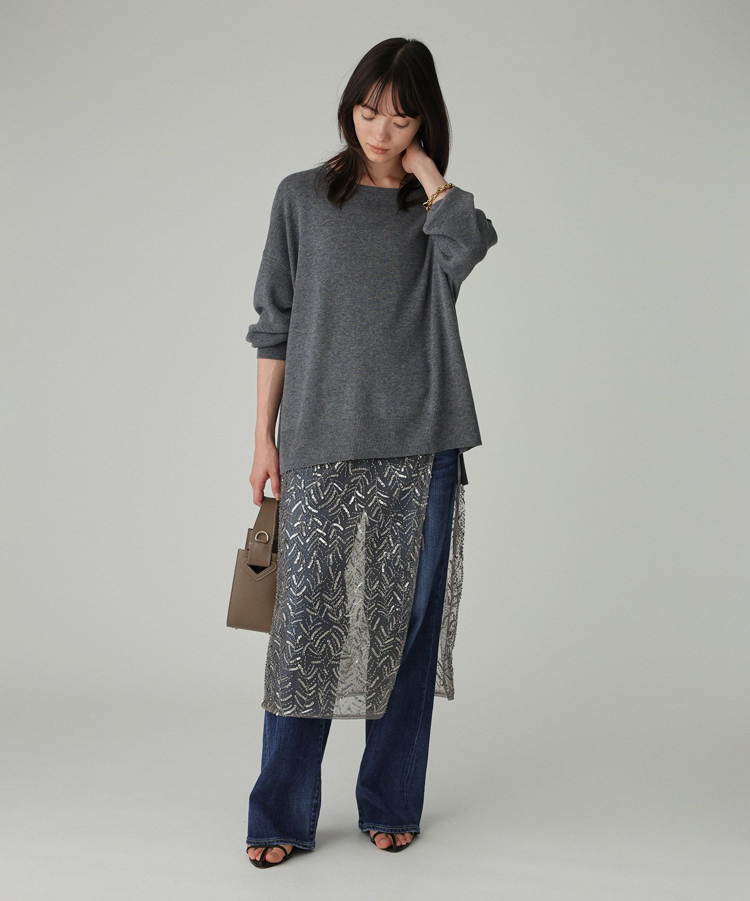 BABYLONE「チュールビーズラップスカート」|スカート|