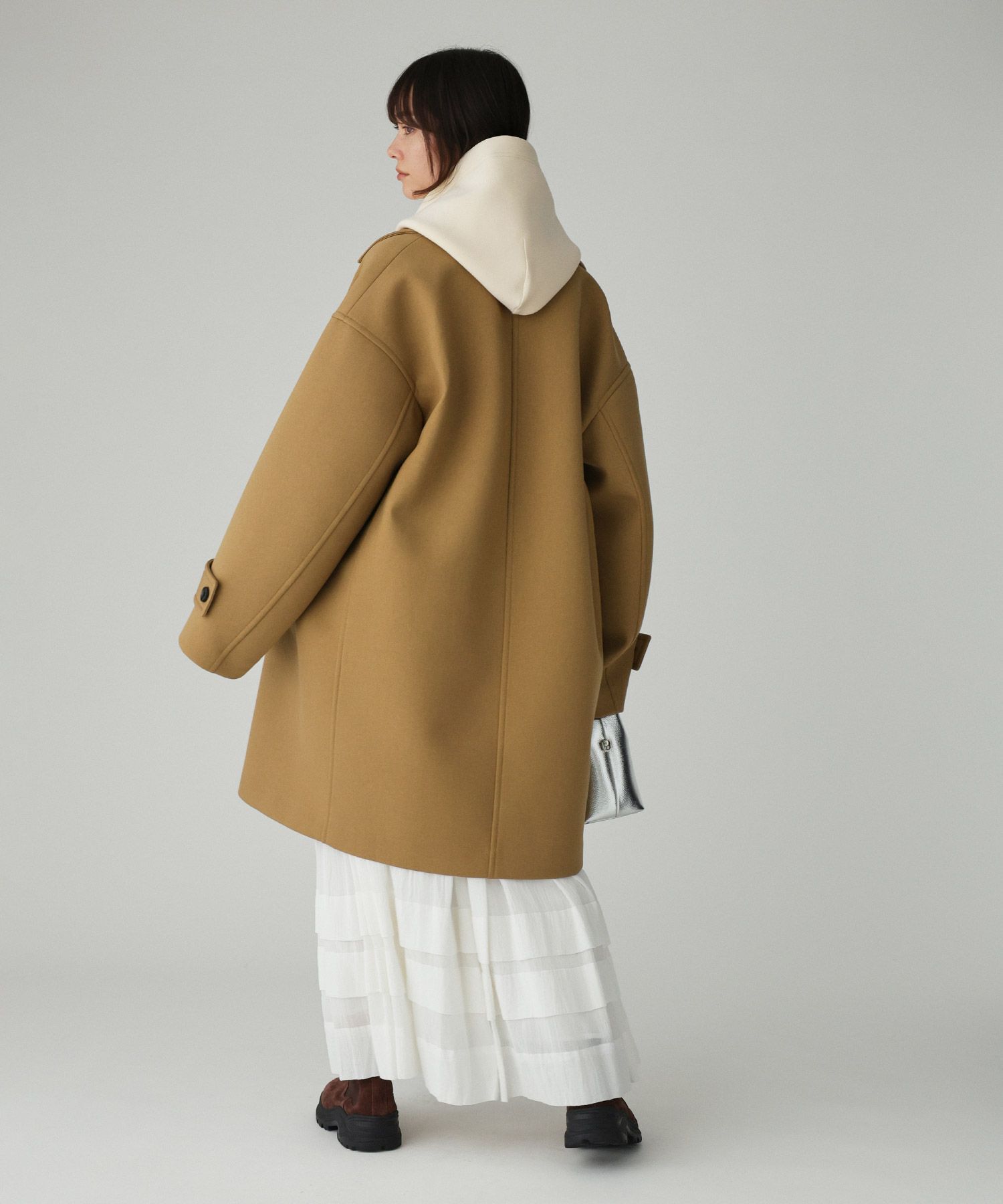 BABYLONE「ボンディングジャケットコート」|ピーコート|