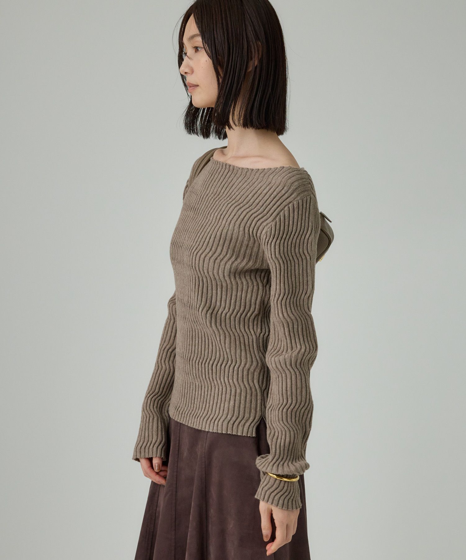 BABYLONE「シアリングガーターニットプルオーバー」|ニット・セーター|