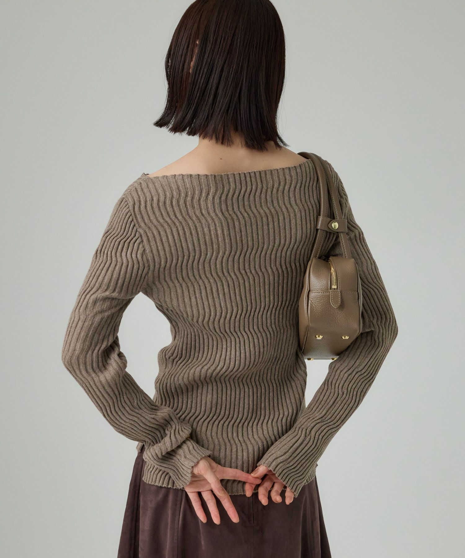 BABYLONE「シアリングガーターニットプルオーバー」|ニット・セーター|