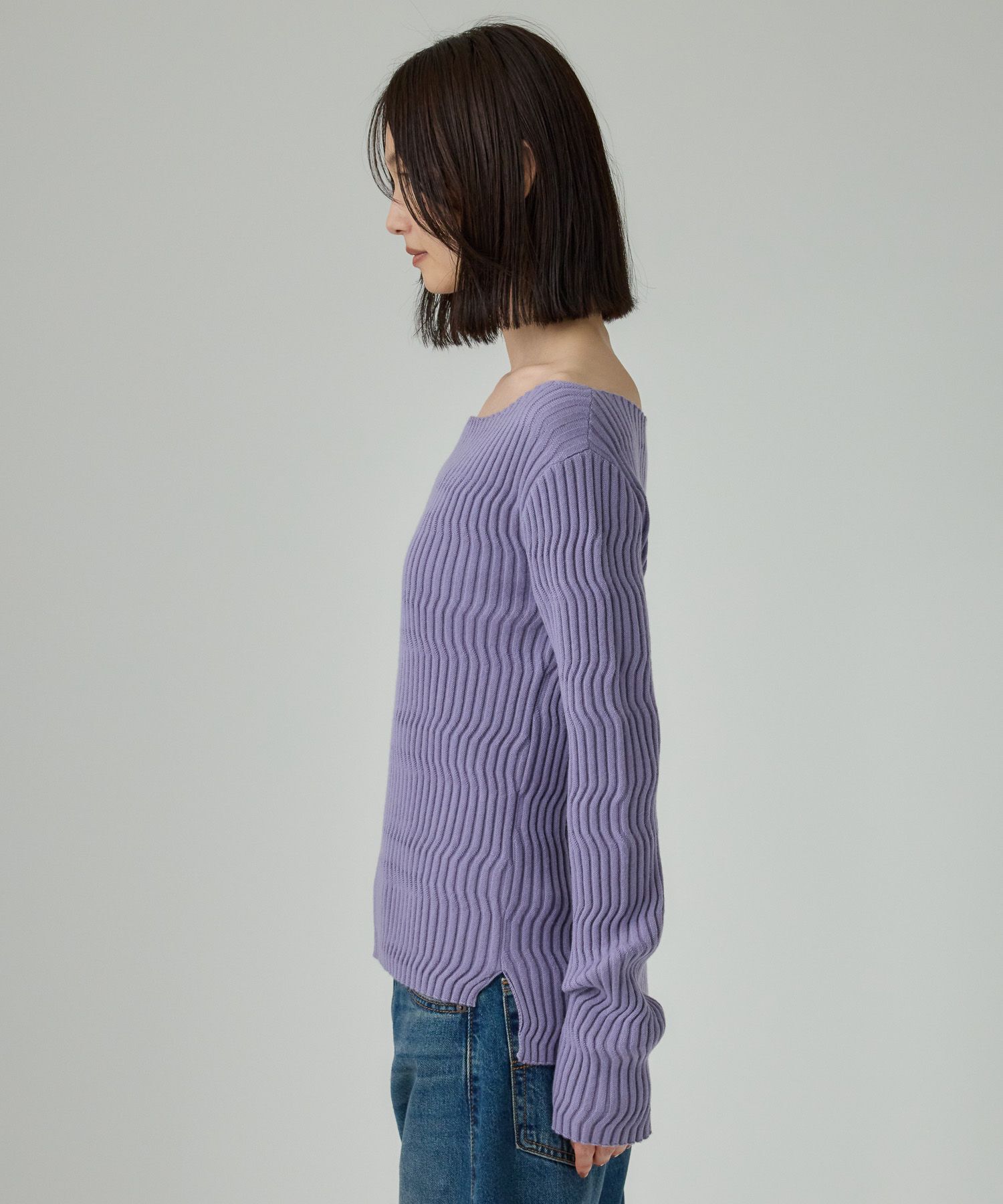 BABYLONE「シアリングガーターニットプルオーバー」|ニット・セーター|