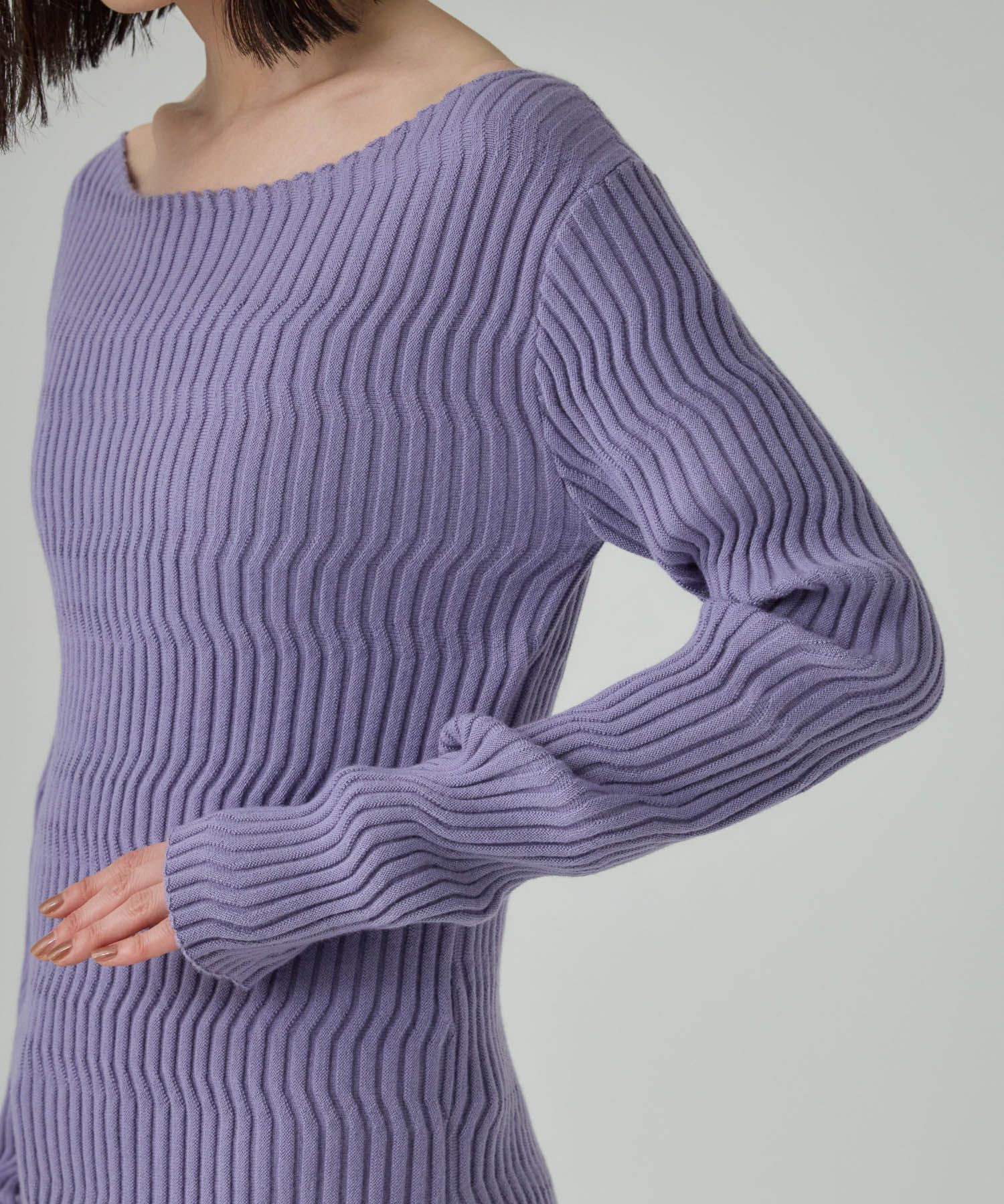 BABYLONE「シアリングガーターニットプルオーバー」|ニット・セーター|