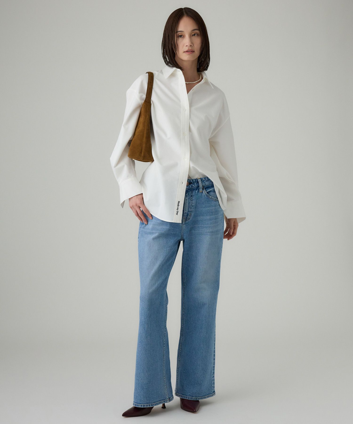 BABYLONE「オックス刺繍オーバーシャツ」|シャツ・ブラウス|