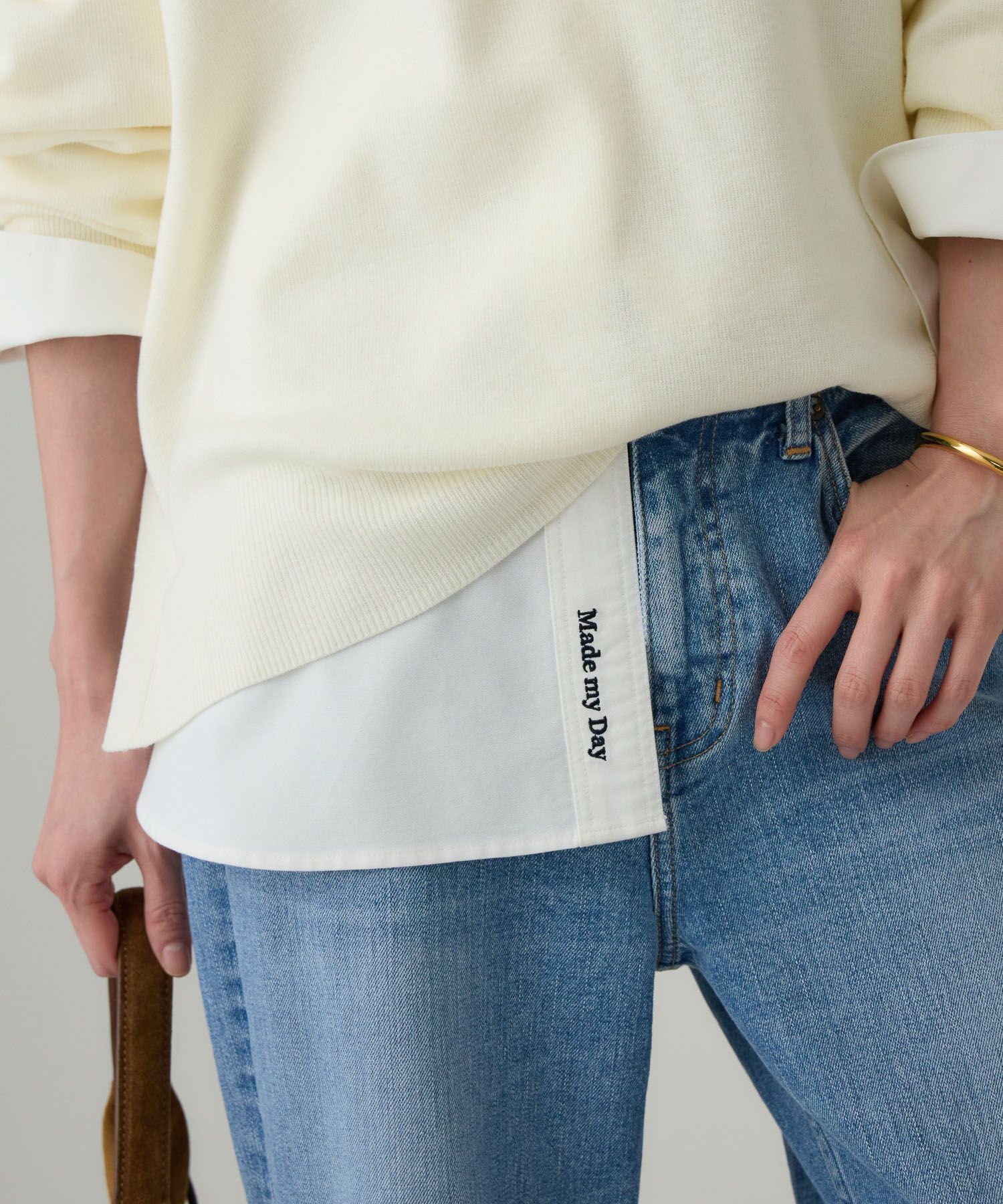 BABYLONE「オックス刺繍オーバーシャツ」|シャツ・ブラウス|