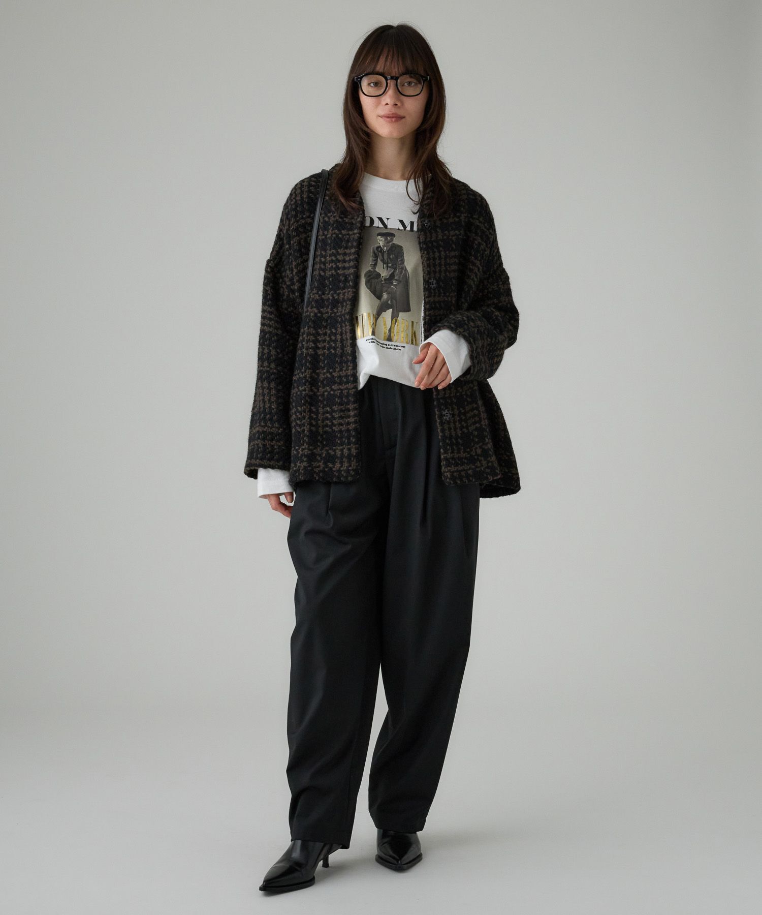  「【John Branigan】チェックジャケット」|ノーカラージャケット|