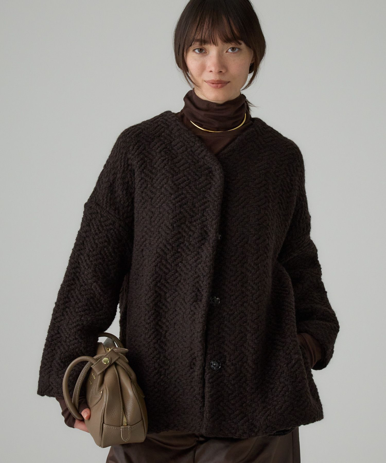  「【John Branigan】チェックジャケット」|ノーカラージャケット|