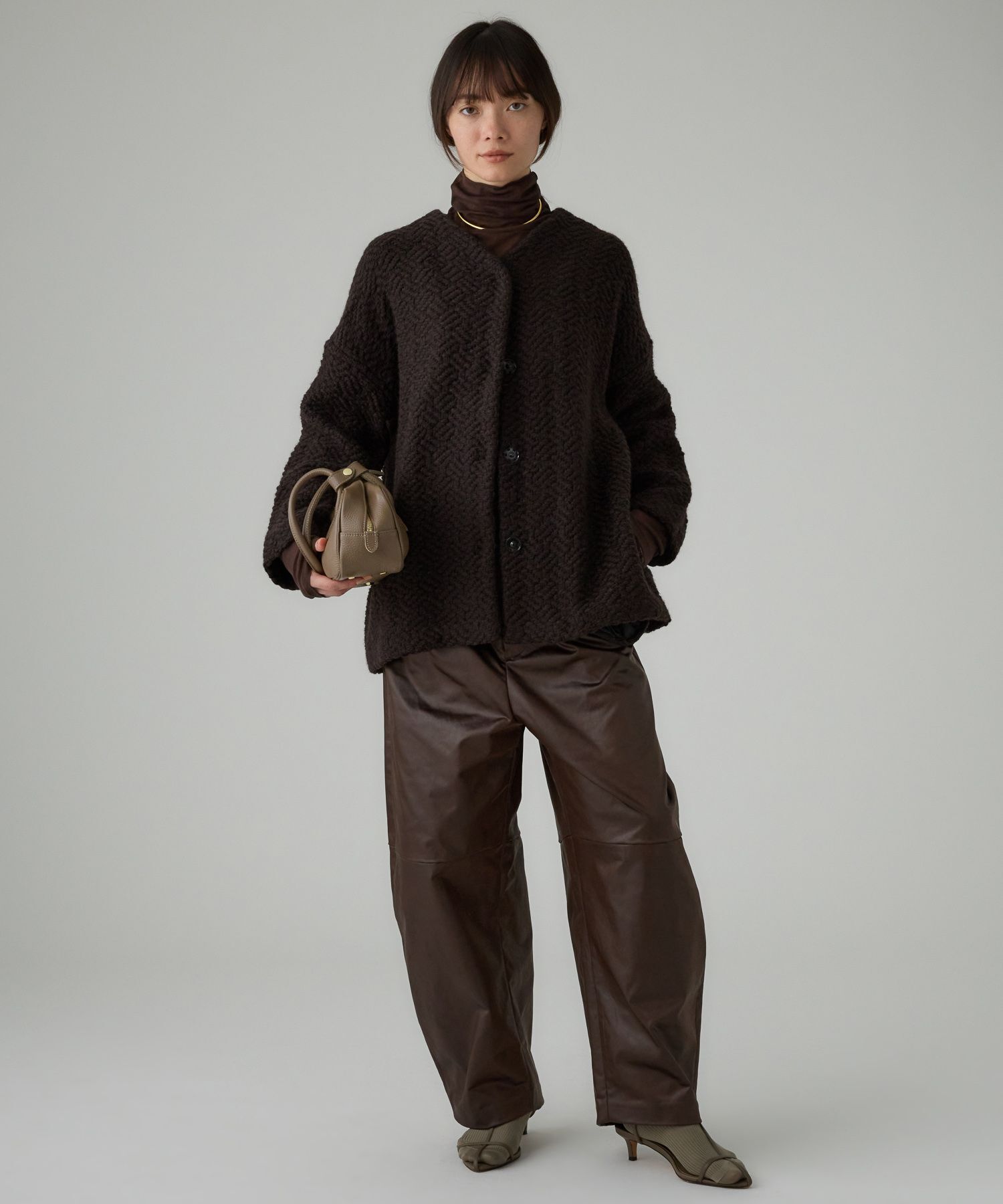  「【John Branigan】チェックジャケット」|ノーカラージャケット|