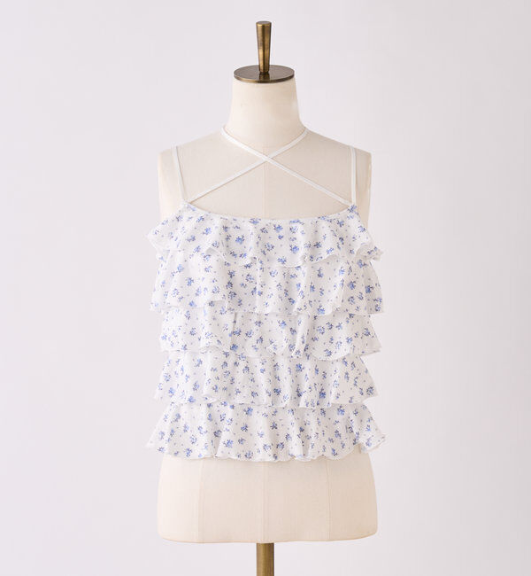  「【1枚で着映え】レースアップフリルインナー」|プルオーバー|