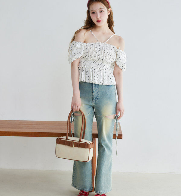  「プリーツシャーリングブラウス」|シャツ・ブラウス|