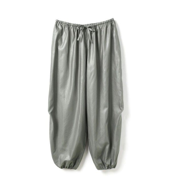 mizuiro ind「mizuiro ind グロッシードローストリングヘムイージーパンツ」|その他|グレー