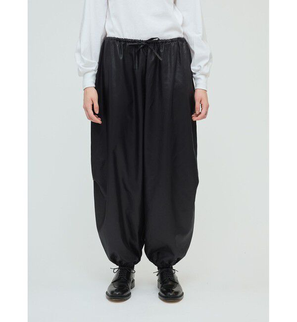 mizuiro ind「mizuiro ind グロッシードローストリングヘムイージーパンツ」|その他|