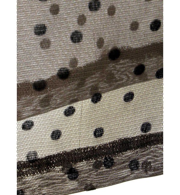 mizuiro ind「mizuiro ind メッシュドットハイネックプルオーバー」|Tシャツ・カットソー|