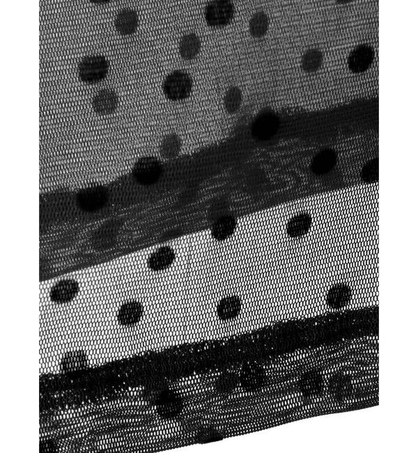 mizuiro ind「mizuiro ind メッシュドットハイネックプルオーバー」|Tシャツ・カットソー|