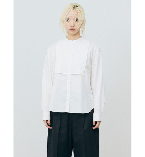 MARMARMAR「MARMARMAR スタンドカラーピンタックシャツ」|シャツ・ブラウス|