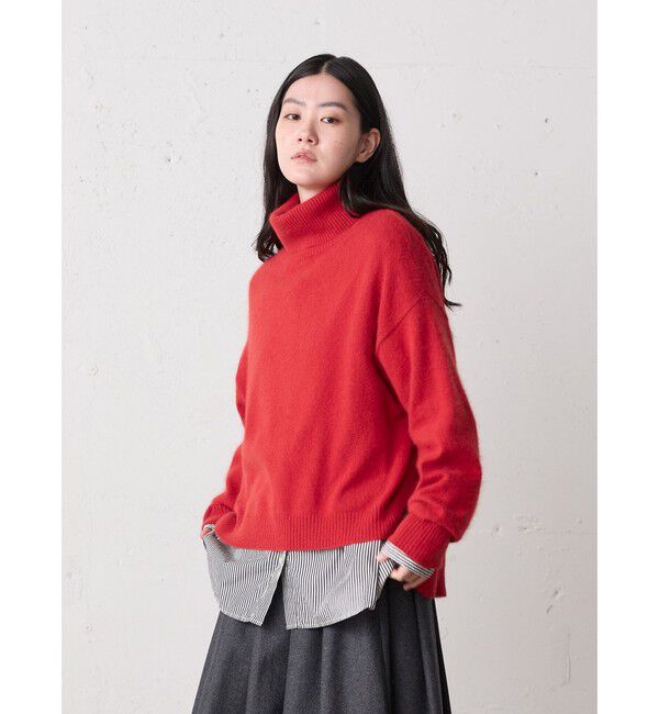 MidiUmi「MidiUmi ラクーンニットハイネックプルオーバー」|ニット・セーター|