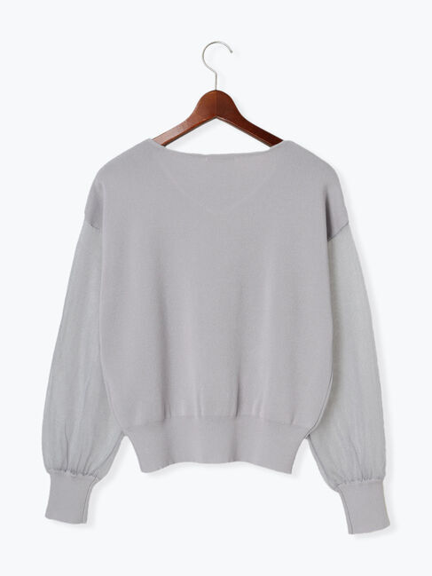 Te chichi「シアースリーブVネックプルオーバー」|ニット・セーター|