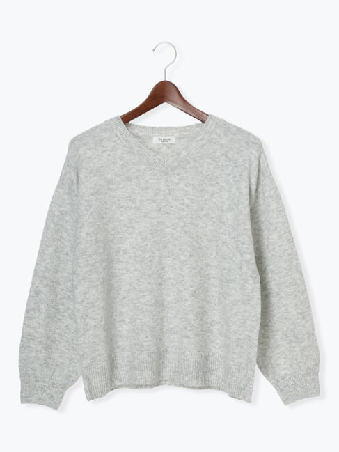 Te chichi TERRASSE「メランジVネックニット」|ニット・セーター|グレー