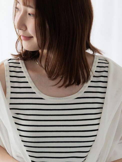 Te chichi TERRASSE「【抗菌防臭】クロップドタンクトップ《2025summer catalog item》」|タンクトップ|ホワイト