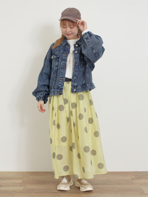 Samansa Mos2「シアードットプリントスカート」|スカート|