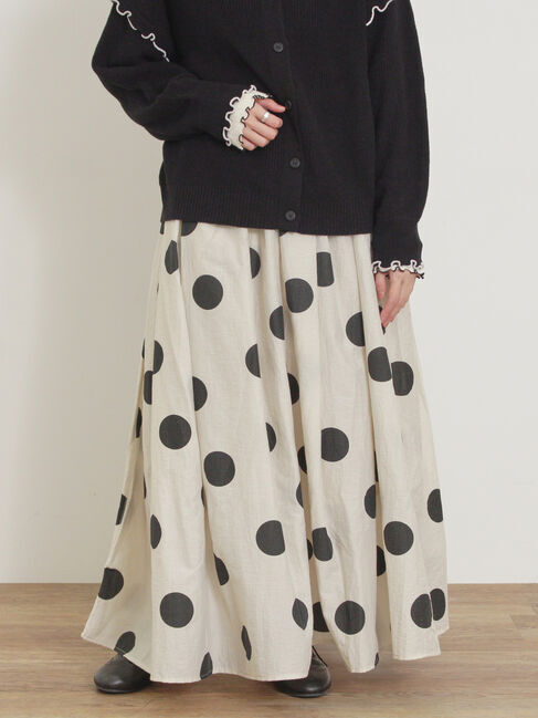 Samansa Mos2「シアードットプリントスカート」|スカート|