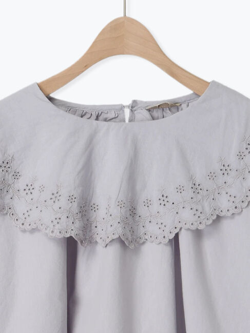 Samansa Mos2「襟ラウンドレースブラウス」|シャツ・ブラウス|