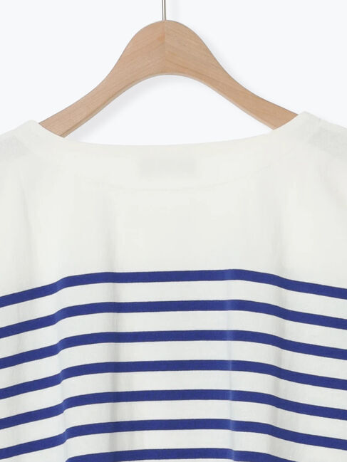 Samansa Mos2「パネルボーダーバスクTシャツ」|Tシャツ・カットソー|