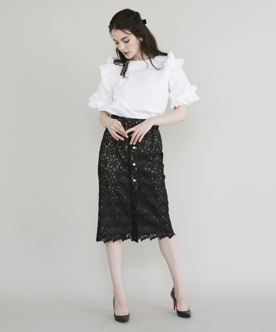 Maglie le cassetto「トルコレースタイトスカート」|タイト|