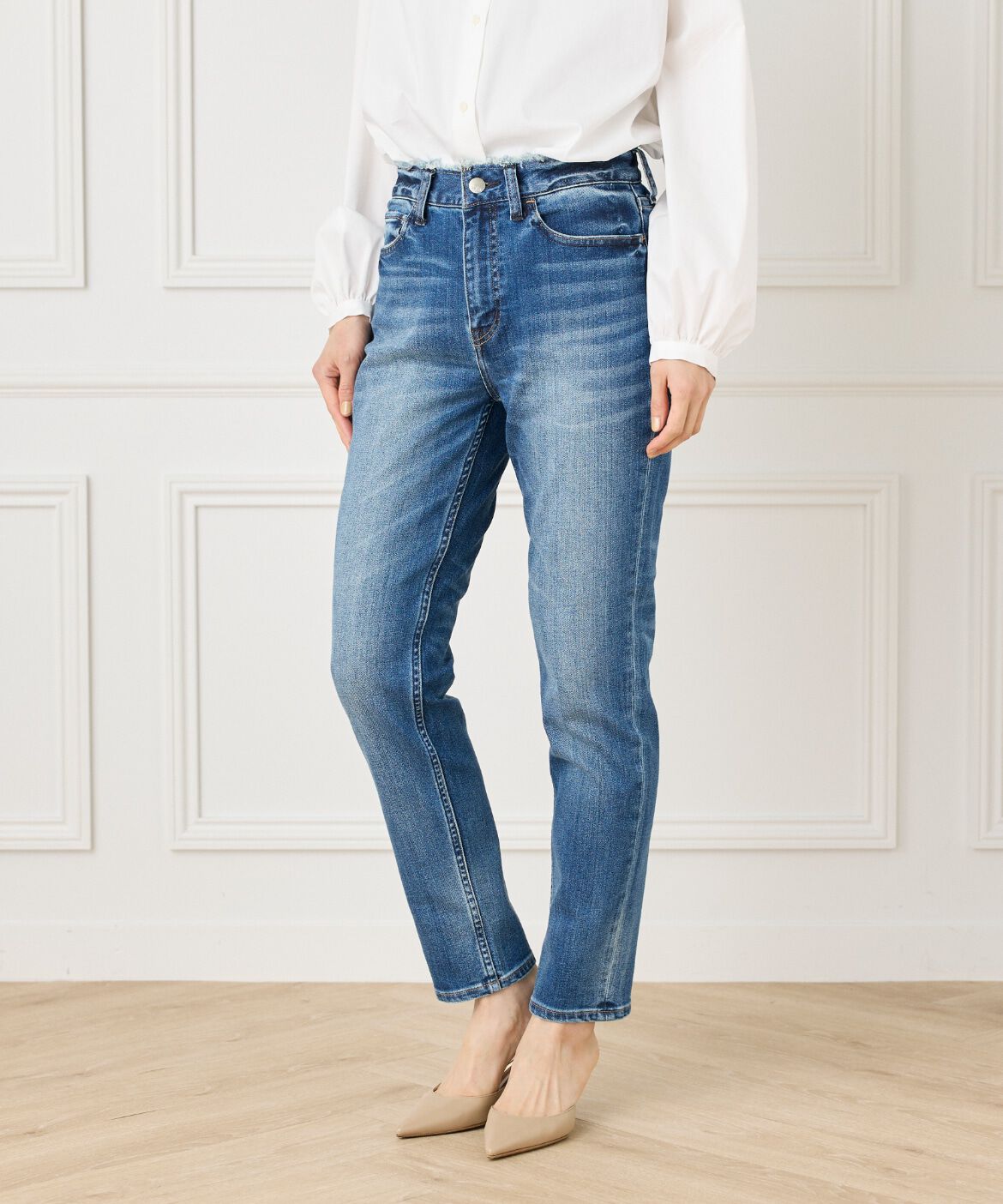 7-IDconcept.「H. Salt  ミッドライズテーパードデニムパンツ 《Healthy DENIM》」|デニム|