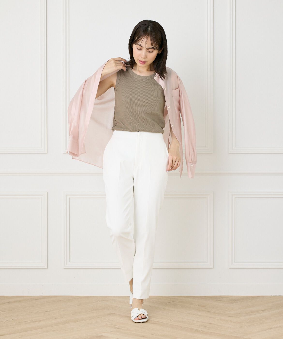 INED「コットンリブタンクトップ《YVON》」|タンクトップ|