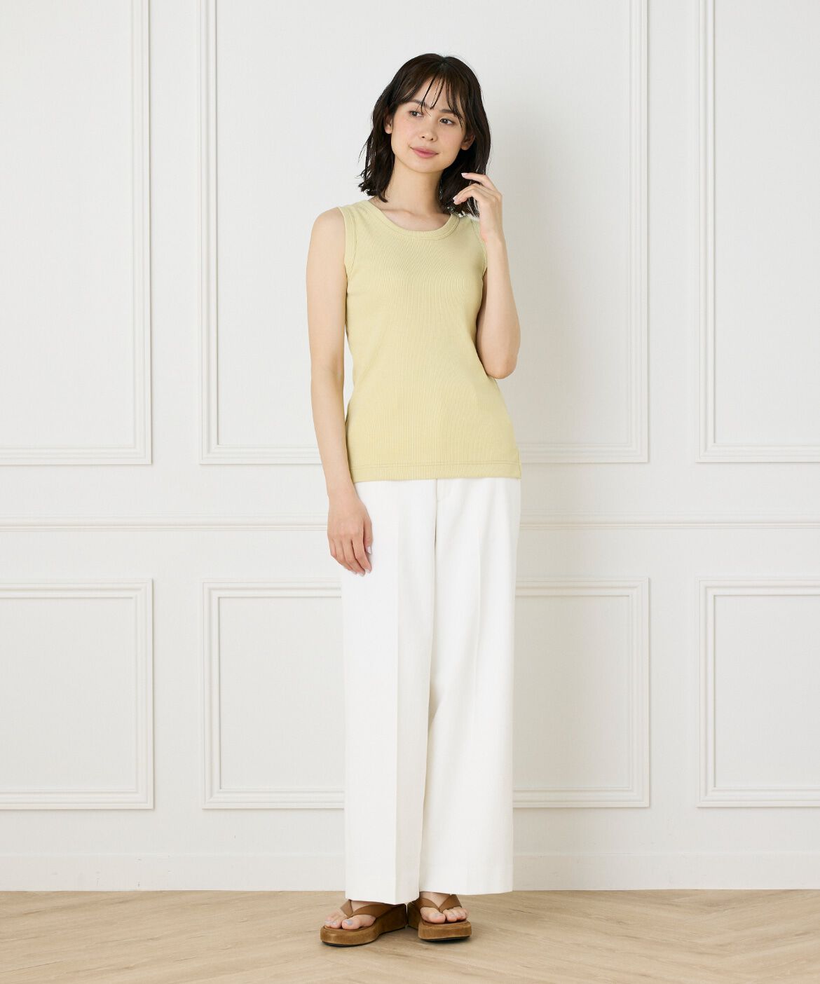 INED「コットンリブタンクトップ《YVON》」|タンクトップ|