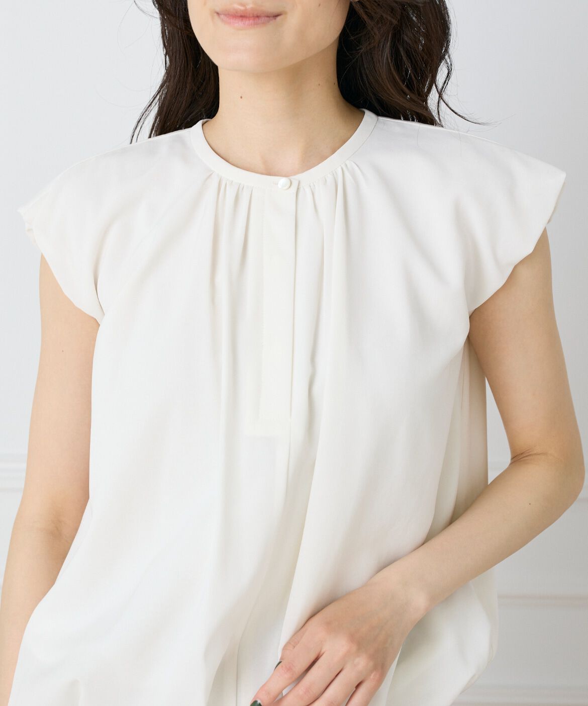 INED「《大きいサイズ》バルーンブラウス」|シャツ・ブラウス|