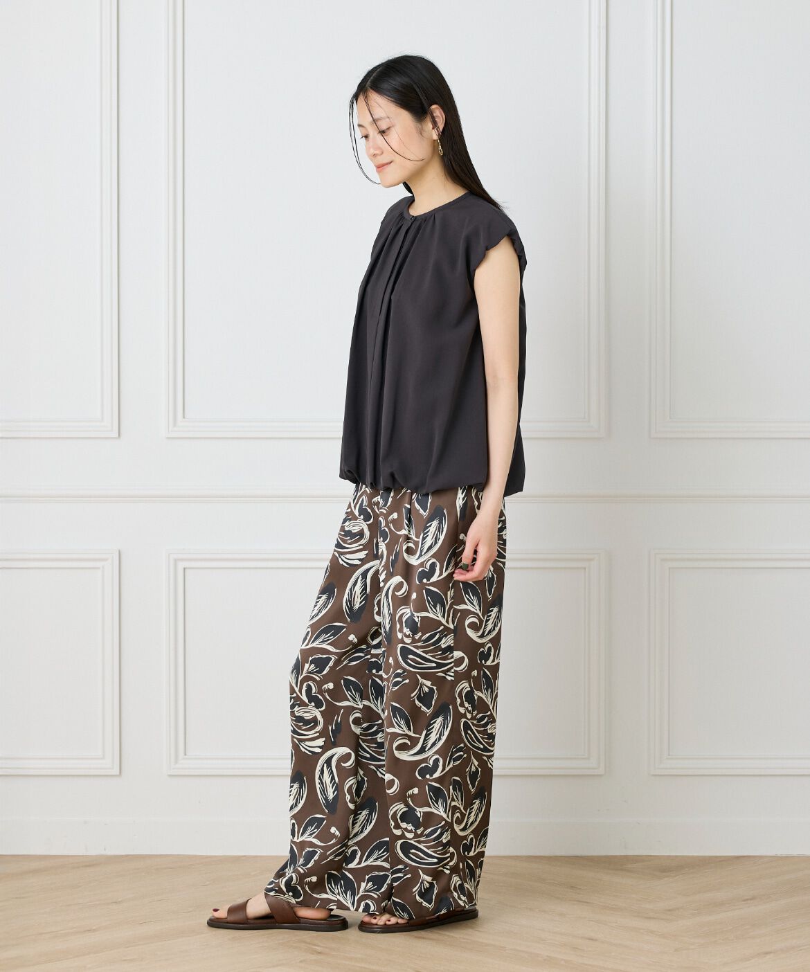 INED「《大きいサイズ》バルーンブラウス」|シャツ・ブラウス|