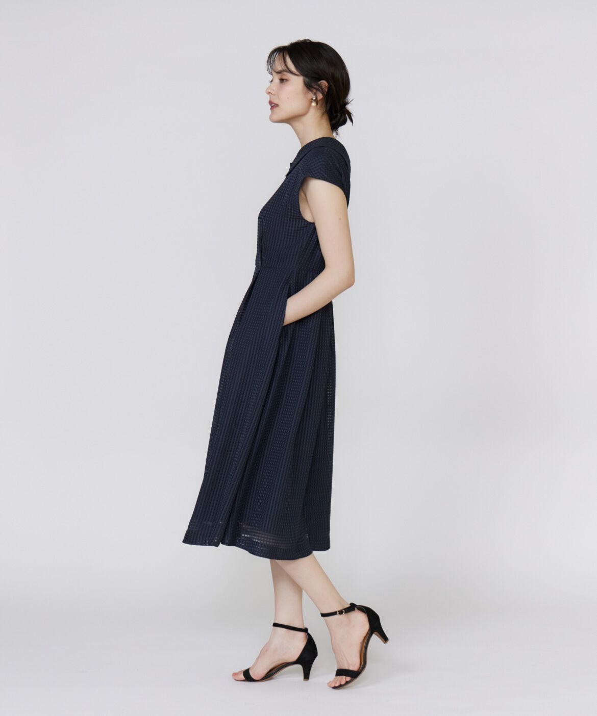 Maglie le cassetto「《大きいサイズ》《WEB限定》シアーチェックワンピース」|ワンピース|