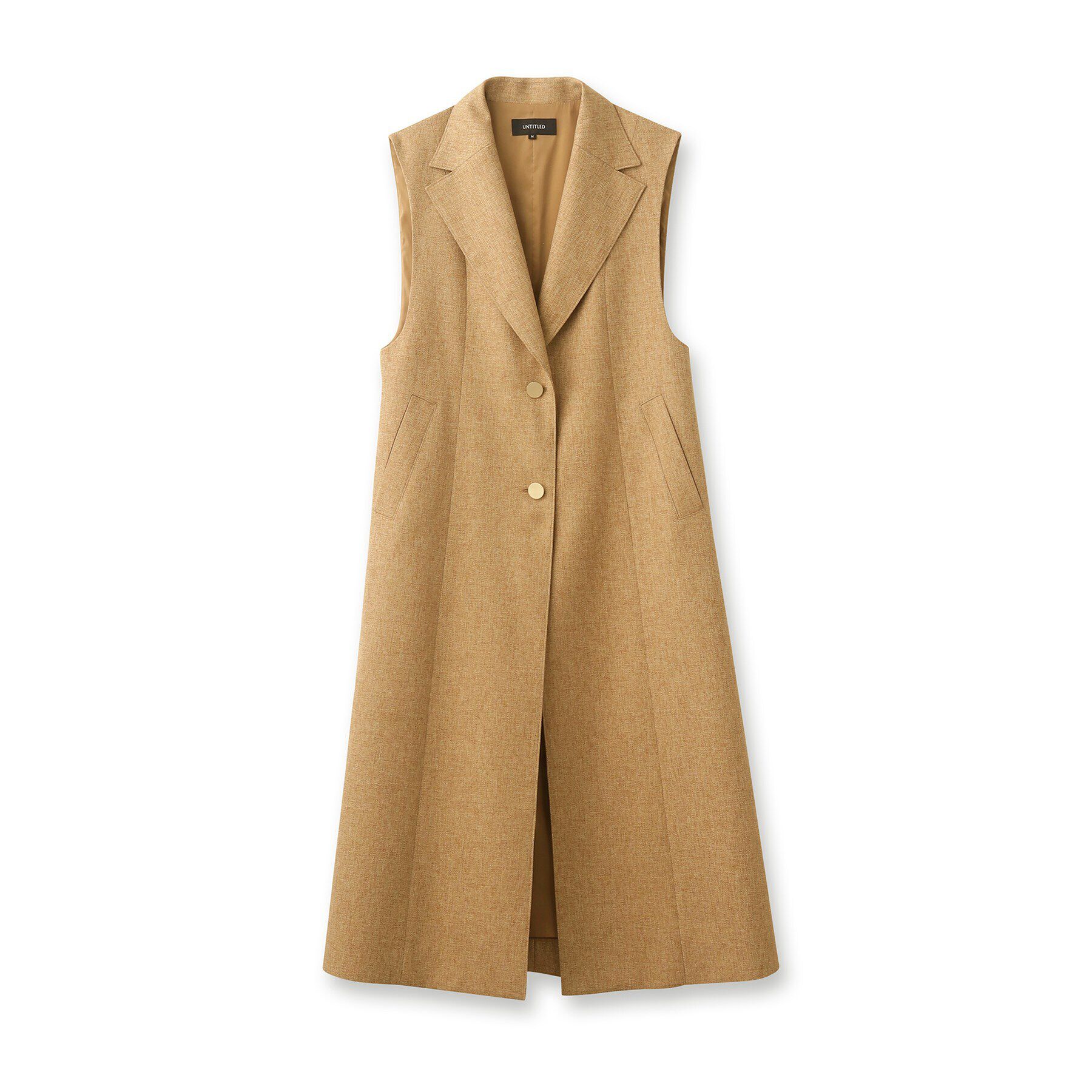 UNTITLED「【ツイードライク/セットアップ可】メランジ ロングジレ」|ベスト・ジレ|
