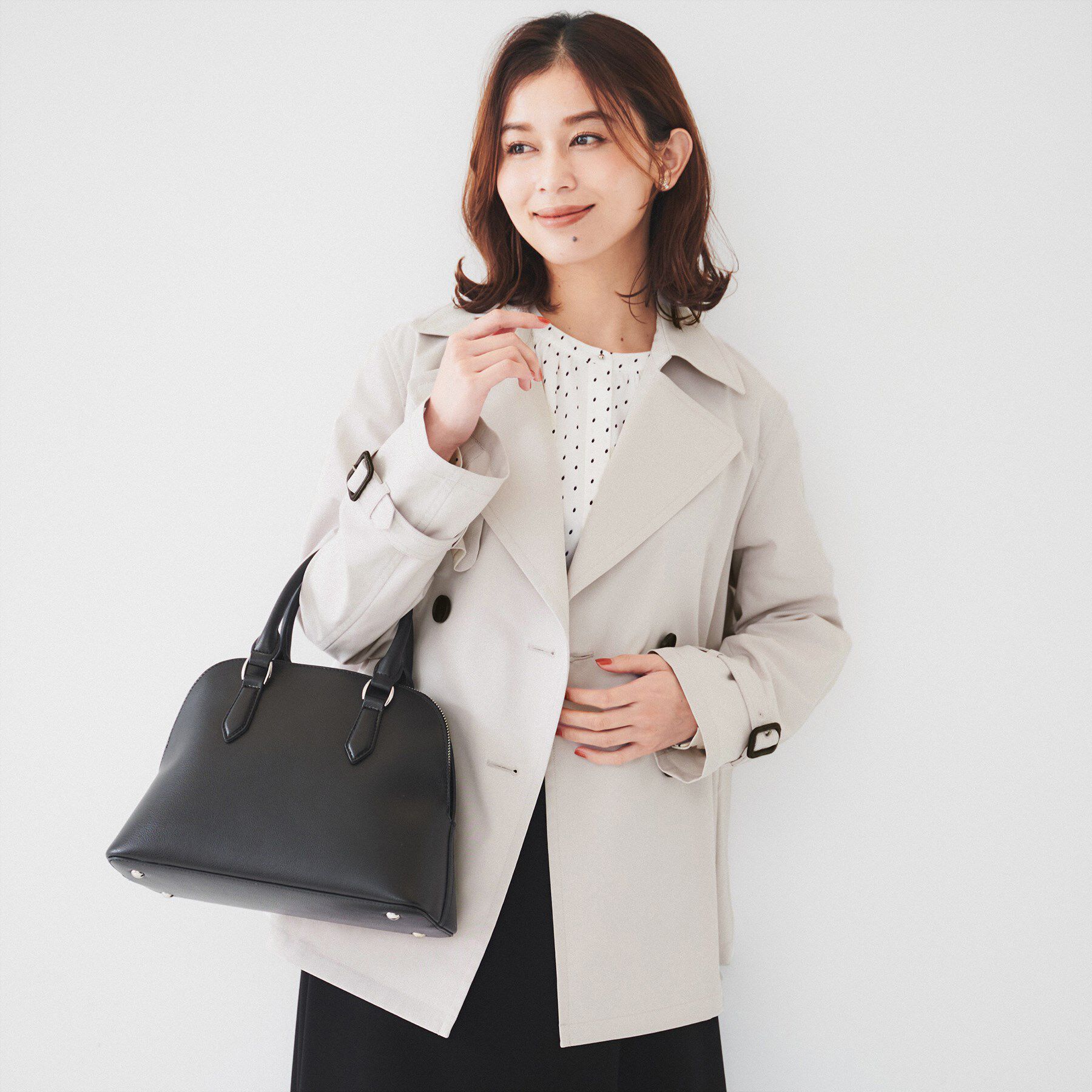 UNTITLED「【洗える/ストレッチ/春コート】ショートトレンチコート」|トレンチコート|