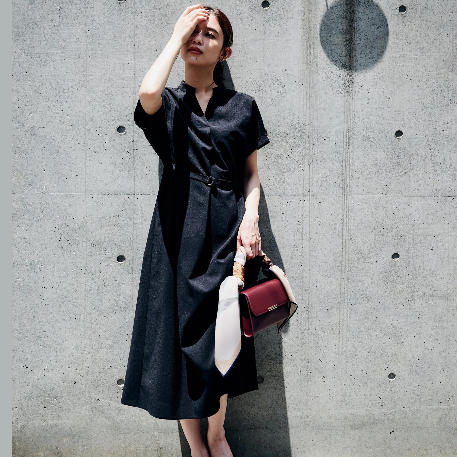 UNTITLED「【オンオフ両用/はっ水】リラククールワンピース」|ワンピース|ブラック(019)