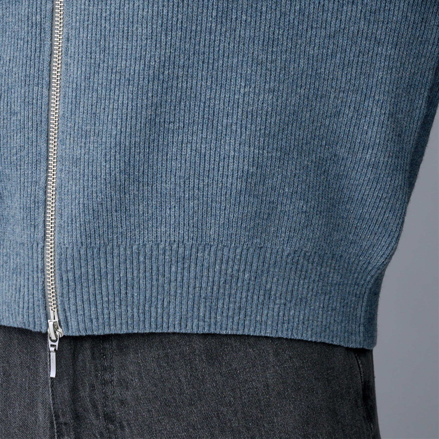 UNTITLED「【ゆったりサイズ/着丈短め】ジップニットカーディガン」|カーディガン|