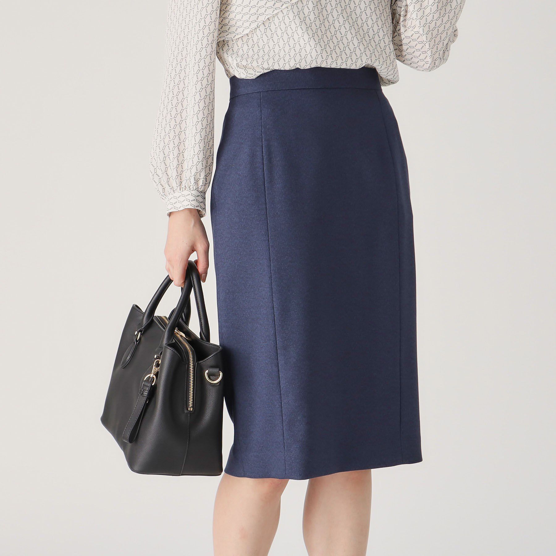 COUP DE CHANCE「【洗える／日本製／スーツ可】タイトスカート」|スカート|ネイビー(494)