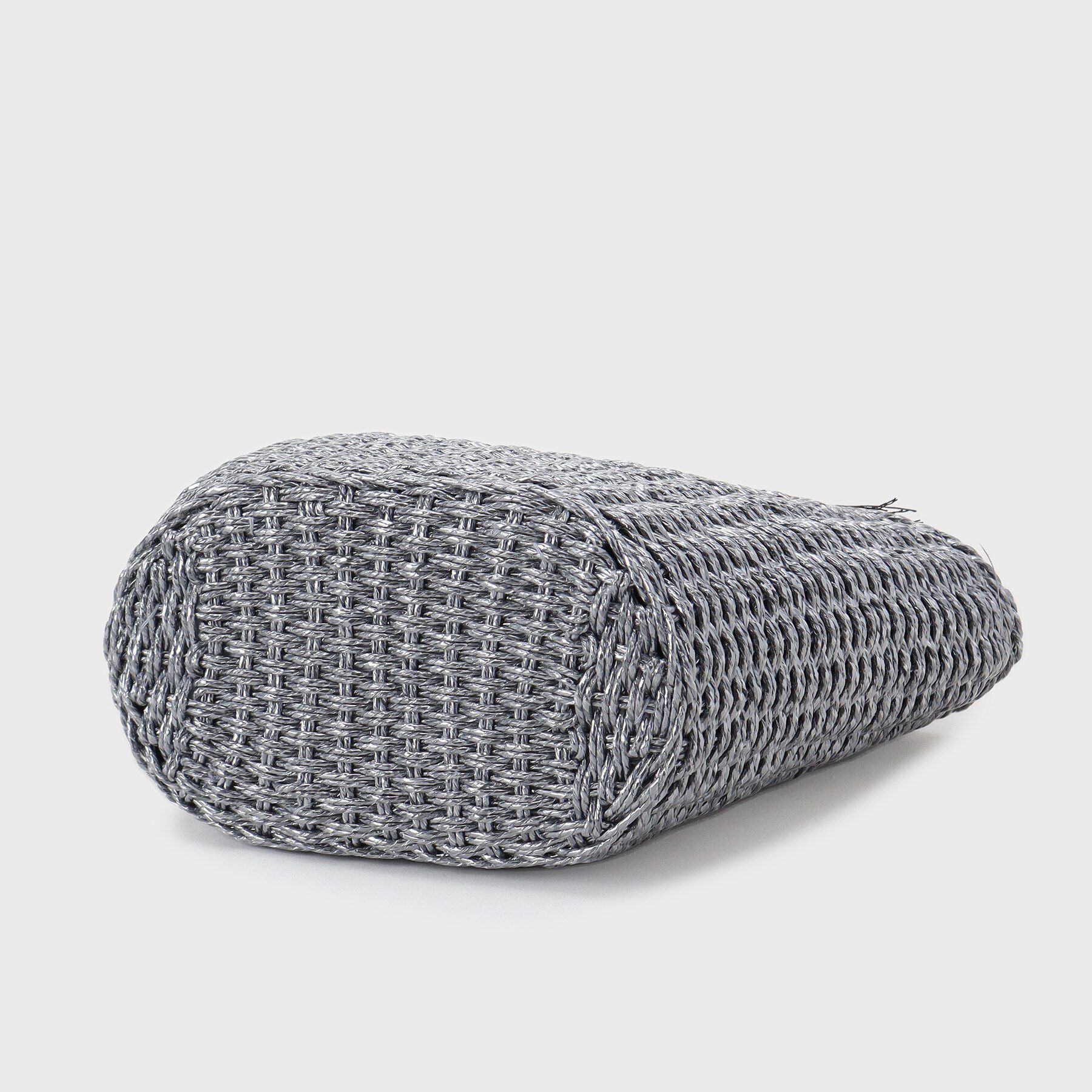 COUP DE CHANCE「シルバー＆ガンメタの上品な輝き！手編みの大人ペーパーカゴバッグ」|ハンドバッグ|