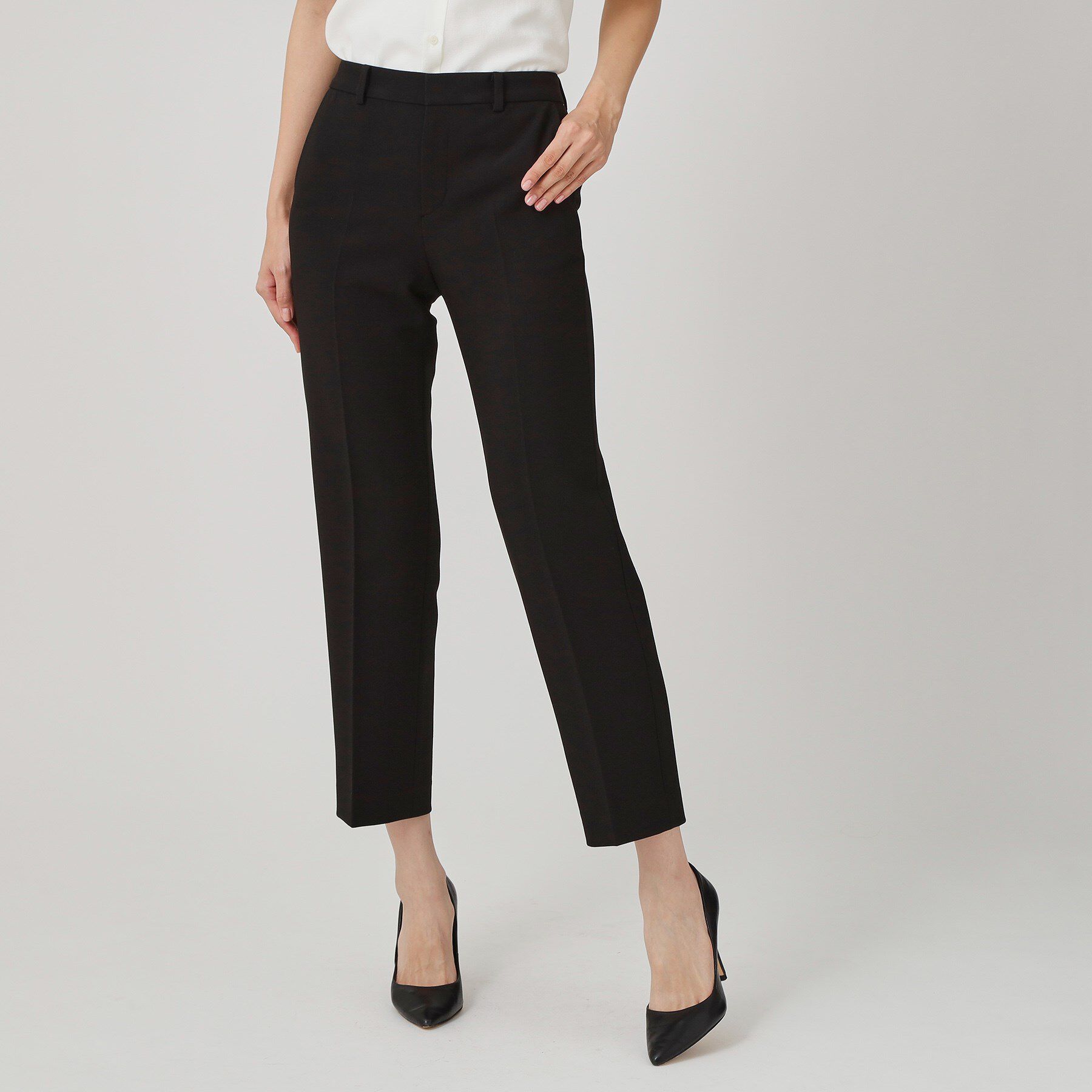 COUP DE CHANCE「【手洗い可／日本製／スーツ可】ストレートパンツ」|その他|ブラック(019)