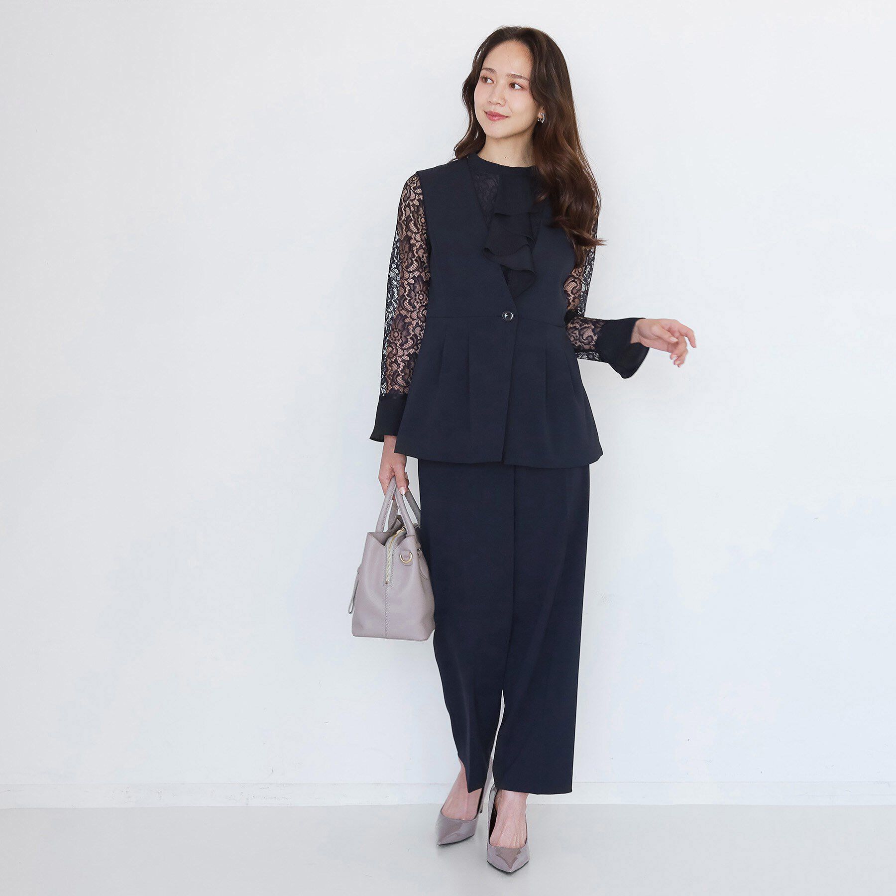 COUP DE CHANCE「【手洗い可／日本製／伸縮性／セットアップ可】カラーレスのジレ」|ベスト・ジレ|