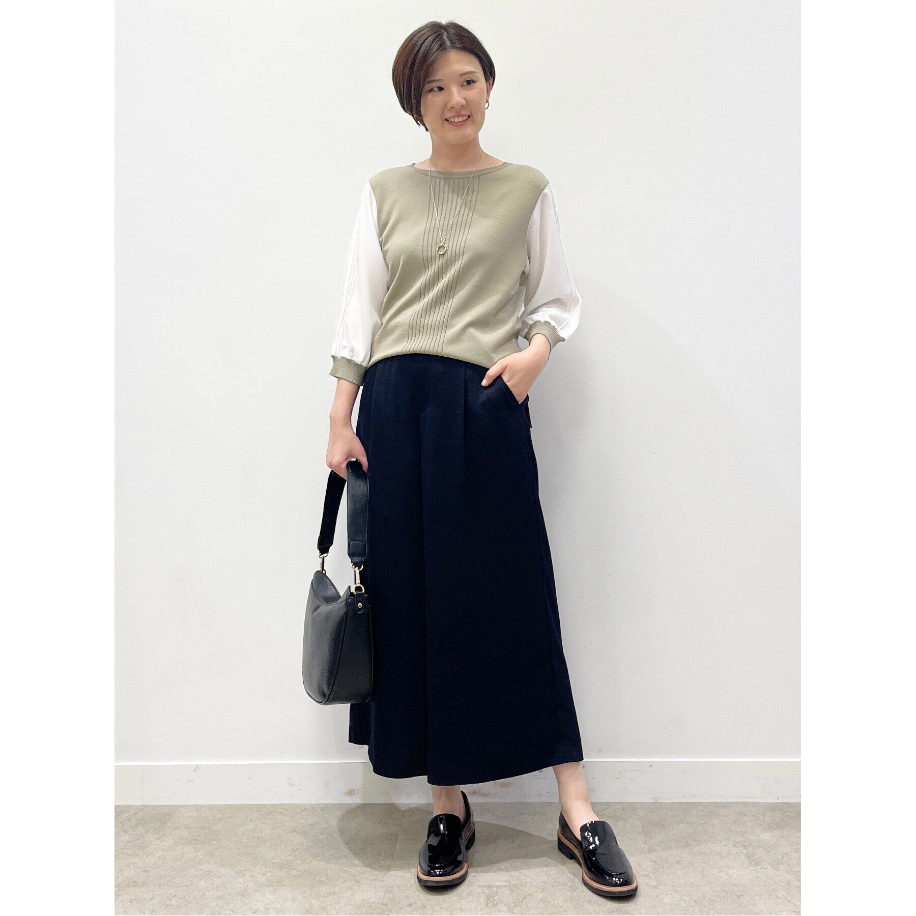 Reflect「【WEB限定カラーあり／UVカット／接触冷感／洗える／涼しく着られる】シフォンスリーブニット」|ニット・セーター|