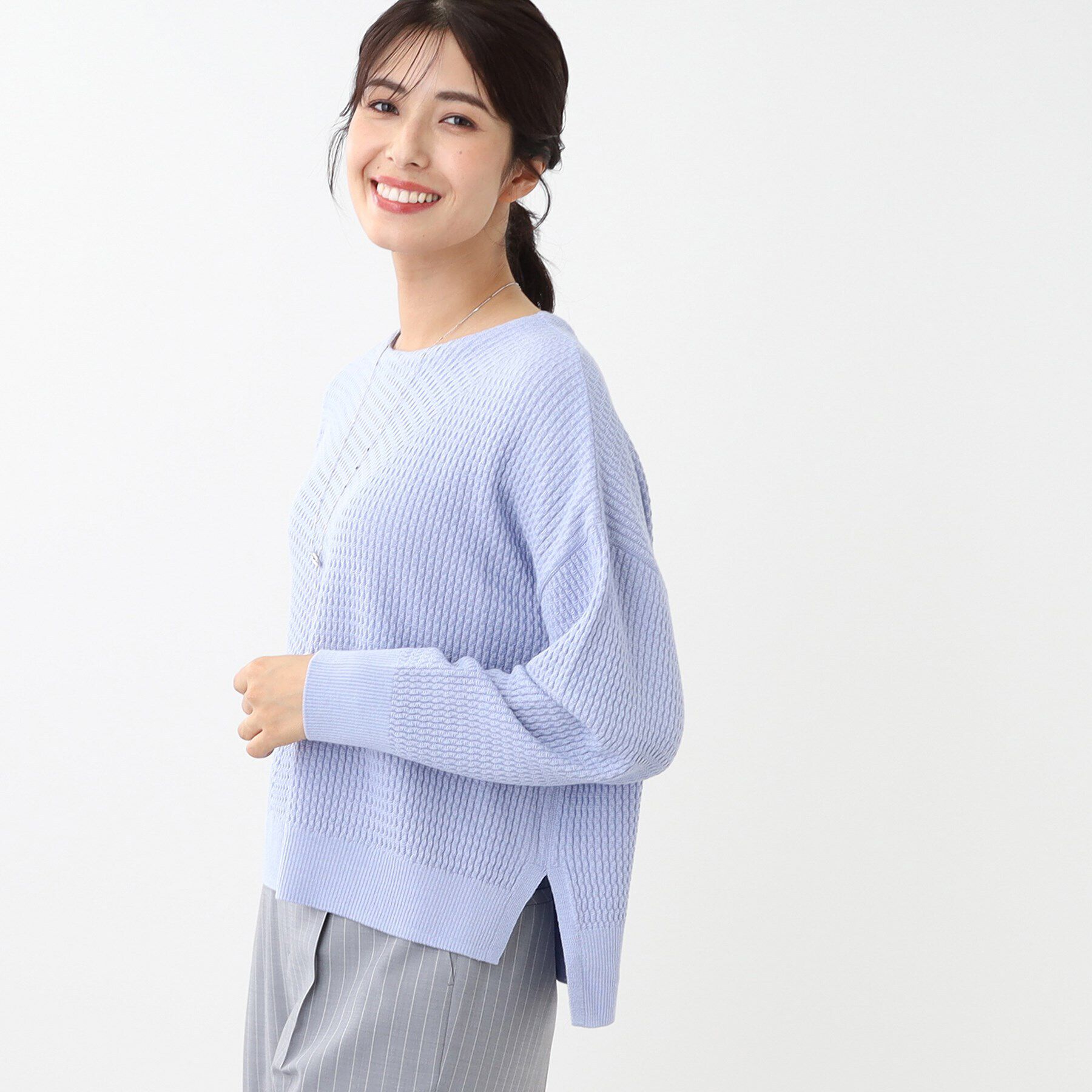 Reflect「【洗える】ショート丈プルオーバーニット」|ニット・セーター|