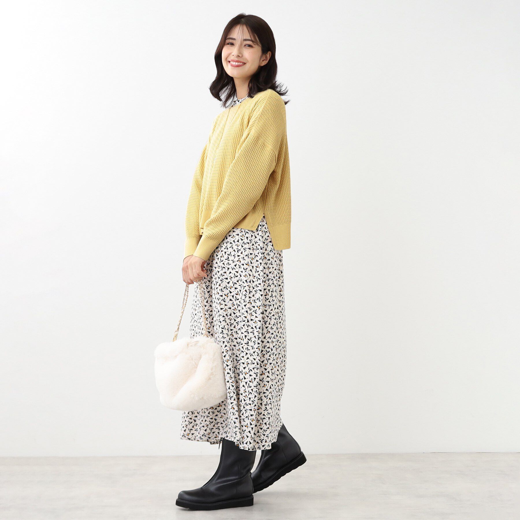 Reflect「【洗える】ショート丈プルオーバーニット」|ニット・セーター|