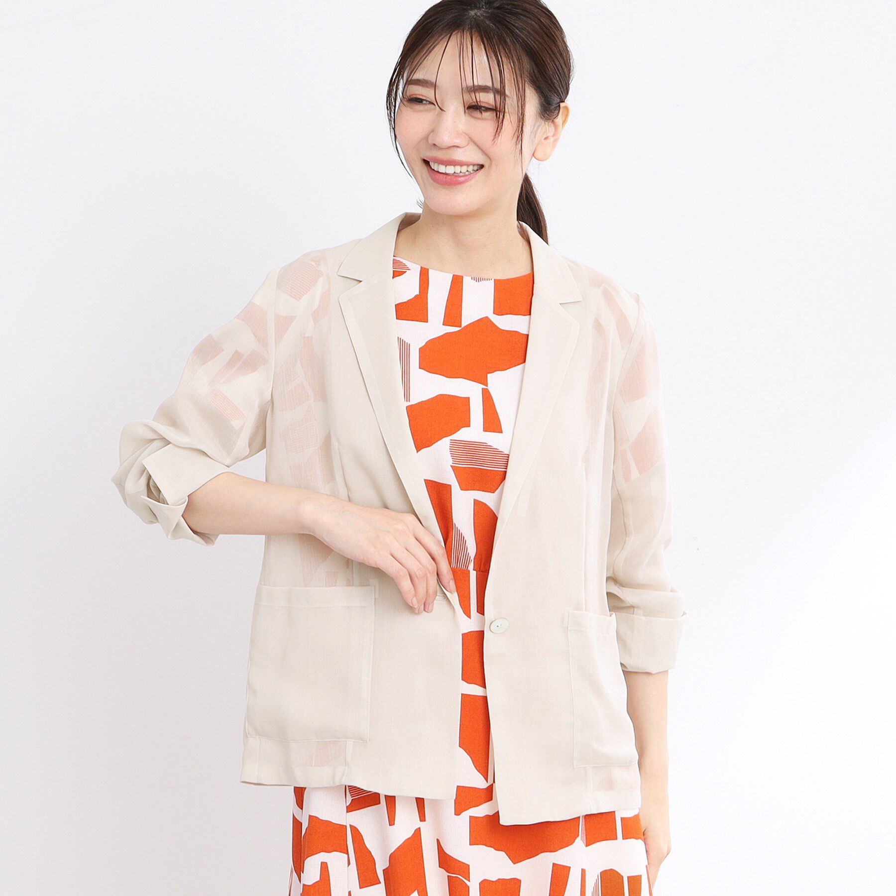 Reflect「【接触冷感／洗える】シアージャケット」|テーラードジャケット|