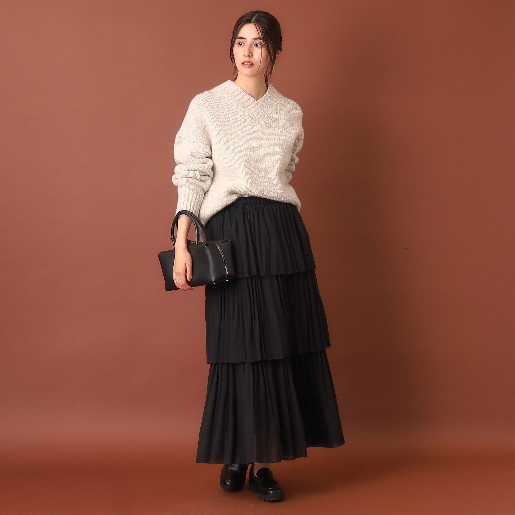 DRESSTERIOR「プリーツティアードスカート」|スカート|
