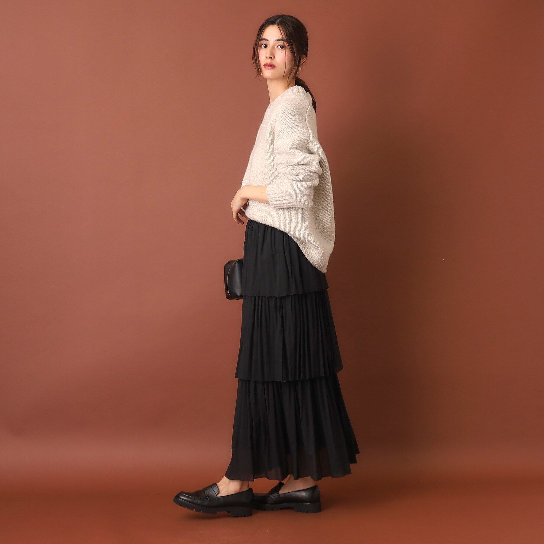 DRESSTERIOR「プリーツティアードスカート」|スカート|