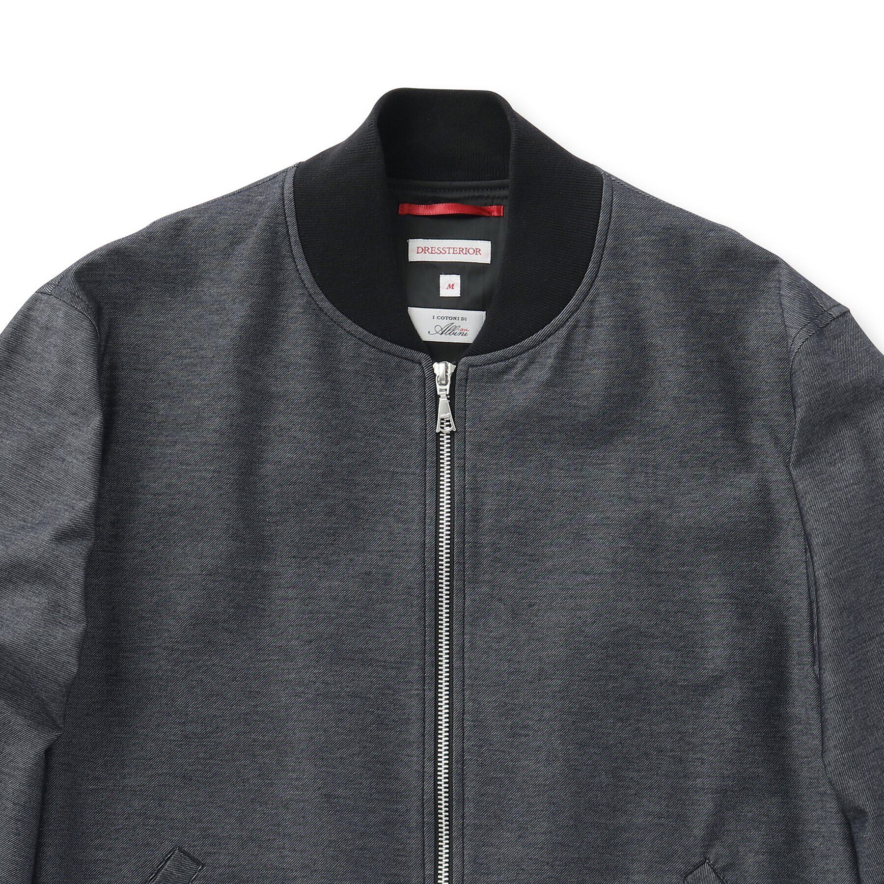 DRESSTERIOR「ALBINI デニムジャージMA－1」|ブルゾン・スタジャン|