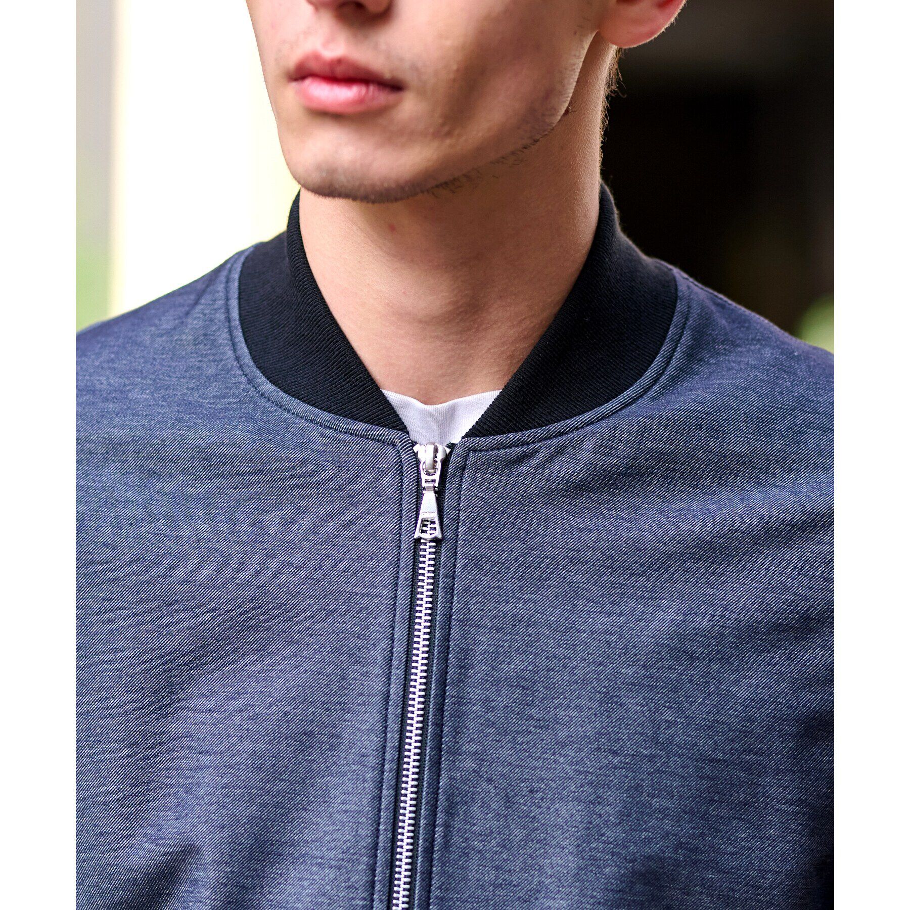 DRESSTERIOR「ALBINI デニムジャージMA－1」|ブルゾン・スタジャン|