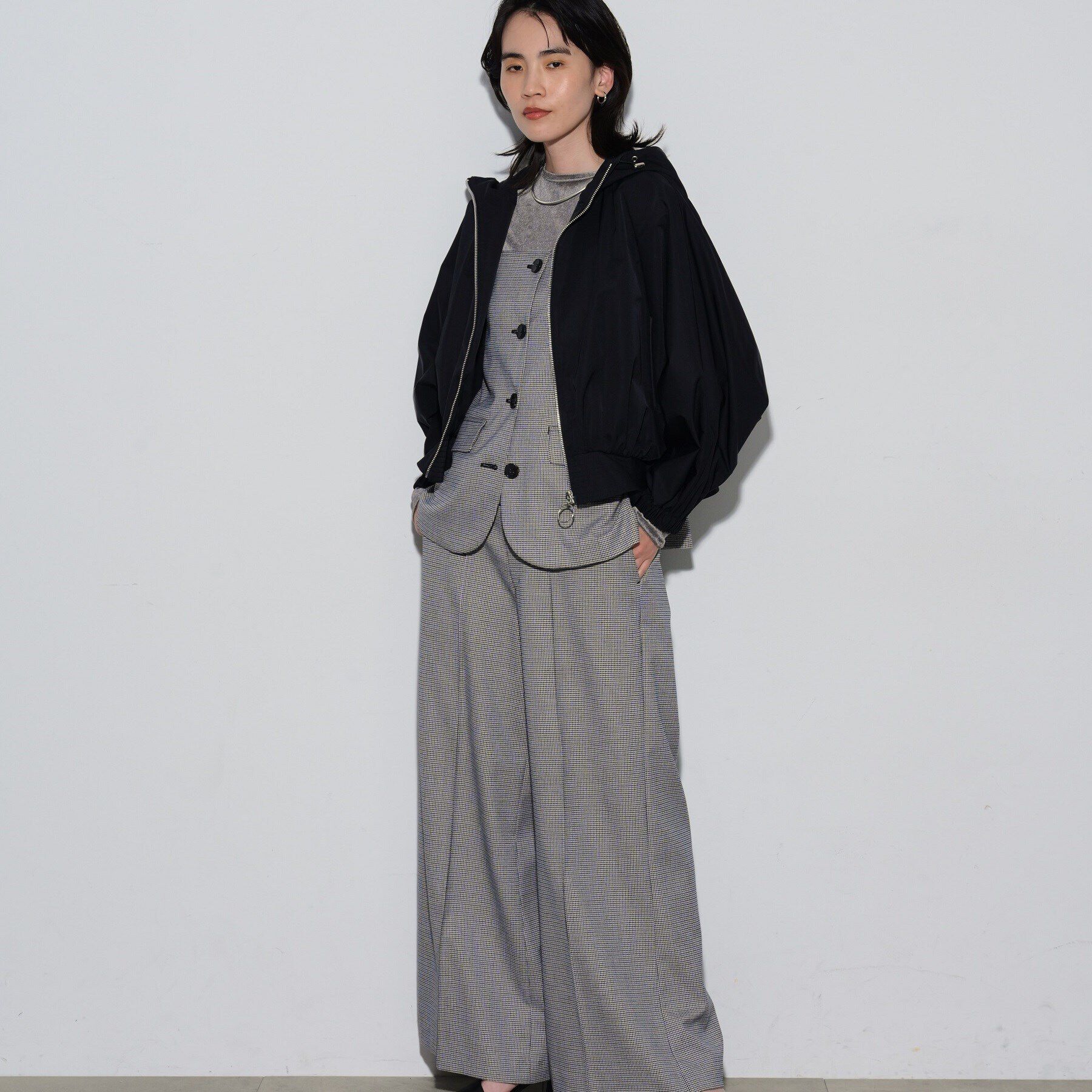 GALLEST「ドルマンスリーブフーディブルゾン」|ブルゾン・スタジャン|